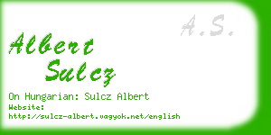 albert sulcz business card